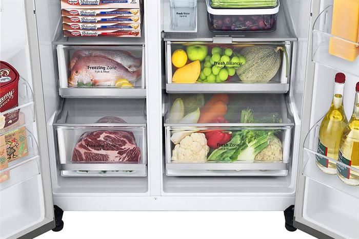 Tủ Lạnh LG Inverter 635 Lít Side By Side InstaView GR-G257SV